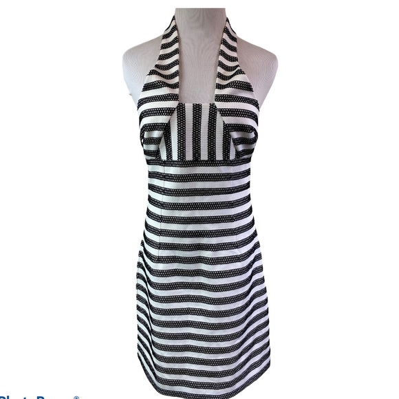 Trina Turk Halter Mini Dress Stripes Size 2 - Picture 1 of 4